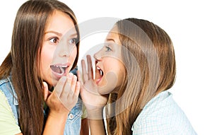 Gossip. Two Teenage Girls
