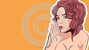 Gossiping women , pop art style. Vector illustration.