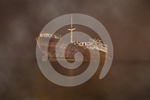 Gost ship in the myst