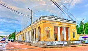 Gostiny Dvor, provincial Neoclassical trading arcades in Kostroma, Russia