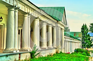 Gostiny Dvor, trading arcades in the city center of Suzdal, Russia