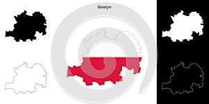 Gostyn outline map