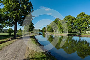 Gota canal in Sweden in summer sunshine photo