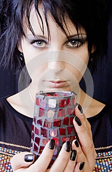 Goth Woman with Candle