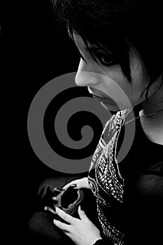 Goth Woman with Pagan Object