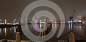 Gothenburg harbour at night