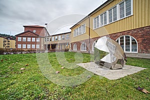 Gothenburg Sweden. circa November, 2023: School building with different architecture styles. photo