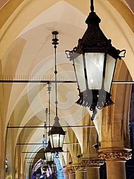 Gothic arcades by night