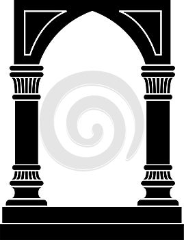 Gothic Arch Columns Border/eps photo