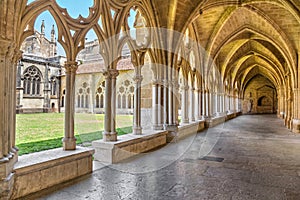 Gothic arches and pillars in Bayonne Cathedral