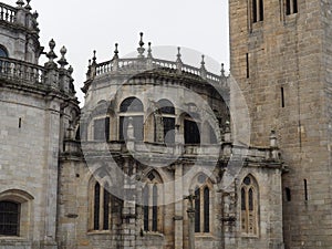 Gothic architecture of the Cathedral of Santa Maria de Lugo, Galicia, Spain, Europe