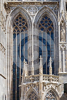 Gothic architecture, detail of a church or cathedral