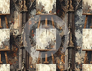 Gothic Architecture Detail Pattern