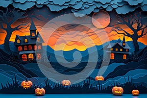 Gothic Art Meets Romanticism in Spooky Halloween Scene