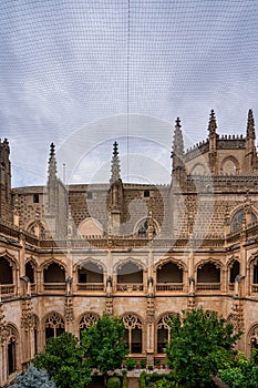 Gothic atrium of Monastery of San Juan de los Reyes in the city of Toledo, Spain