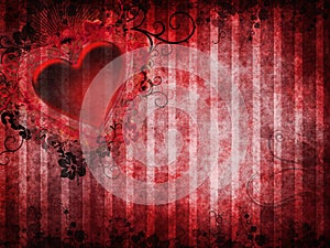 Gothic background with a heart