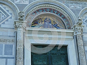 Gothic baptistry building in  Pisa