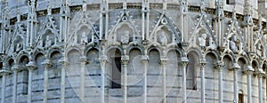 Gothic baptistry building in  Pisa