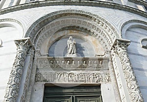 Gothic baptistry building in  Pisa