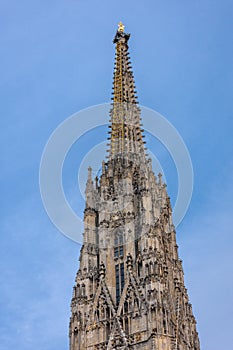 Gothic belltower of the Stephansdom, Cathedral of Vienna,  Austria
