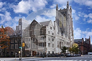 Gothic building and tower of the Union Theological Seminary