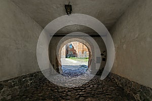 Gothic castle in the city of Nidzica, Poland.