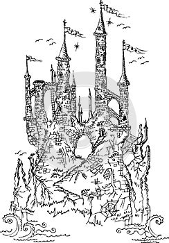 Gothic castle from fairytale III