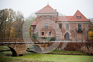 Gothic castle in Oporow, Poland photo