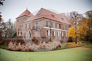 Gothic castle in Oporow, Poland photo