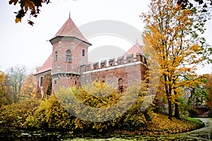 Gothic castle in Oporow, Poland photo