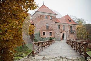 Gothic castle in Oporow, Poland photo