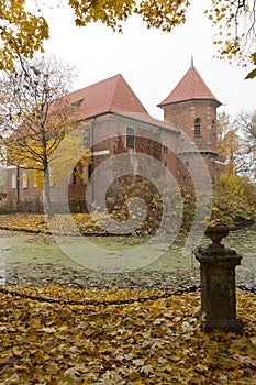 Gothic castle in Oporow, Poland photo