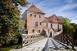 Gothic castle in Oporow, Poland photo