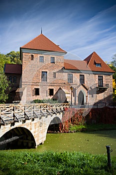 Gothic castle in Oporow, Poland photo