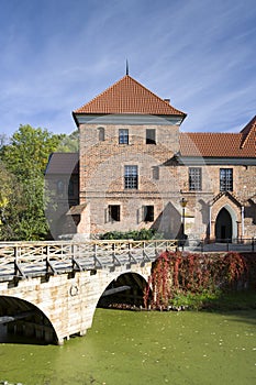 Gothic castle in Oporow, Poland photo