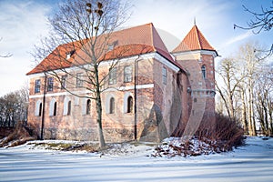 Gothic castle in Oporow, Poland photo