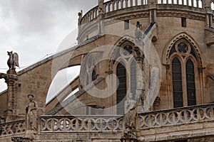 Gothic cathedral buttresses