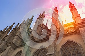 Gothic cathedral, church of Saint Barbara in Kutna Hora