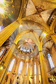 Gothic cathedral interior