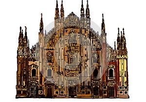 Gothic cathedral of milan photo