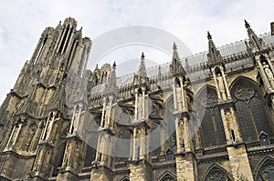 Gothic cathedral Rheims in France photo