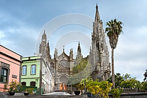 Gothic cathedral of San Juan Bautista in Arucas, Gran Canaria, S photo