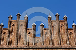 Gothic cathedral spires photo