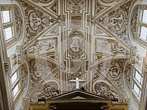 Ceiling of the grea mosque in Cordoba photo