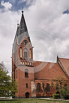 Gothic church with belfries