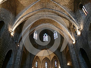 Gothic church ceiling figueres spain