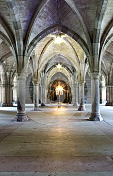 Gothic church cloisters photo