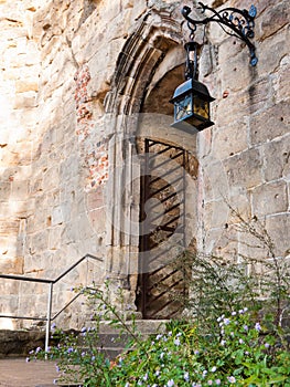 Gothic church entrance gate