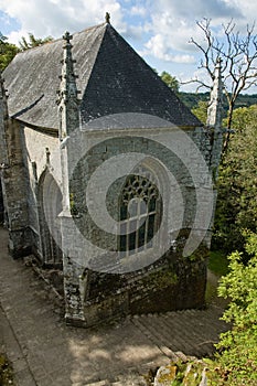 Gothic church in a forest