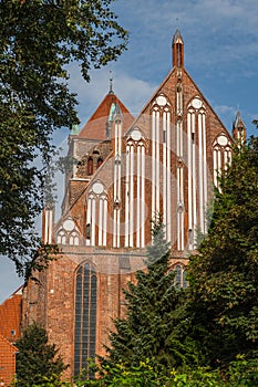 Gothic church in the historic centre of Greifswald